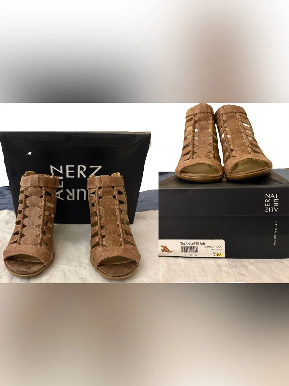 NEW IN BOX Women's Naturalizer Talan - Latte - Size 7 Sandals Heels Shoes